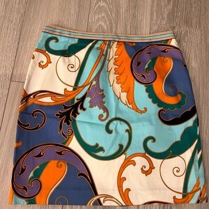 Elie Tahari Multicolor Swirl Mini Skirt